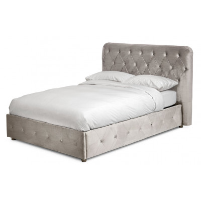 Habitat Savannah Kingsize Ottoman Fabric Bed Frame - Natural
