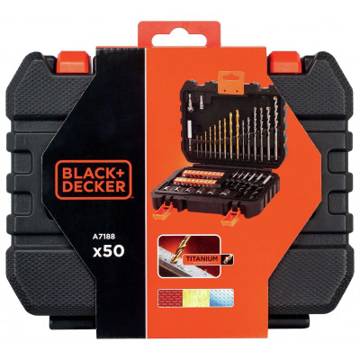Black + Decker 50 Piece Drill, Screw and Socket Set