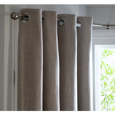 Habitat Linen Look Blackout Thermal Eyelet Curtains -Oatmeal