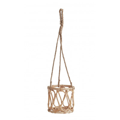 HABITAT FRESH VIN HANGING RATTAN PLANTER