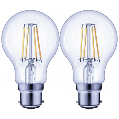 Argos Home 5.9W Filament LED BC Light Bulb - 2 Pack