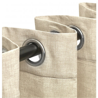 Habitat Plain Header Lined Eyelet Curtains - Grey