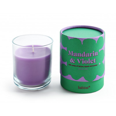 Habitat Scented Medium Boxed Candle - Mandarin & Violet