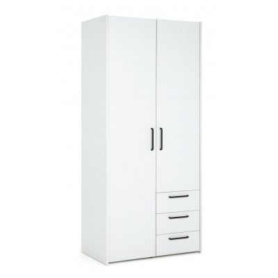 Habitat Oldham 2 Door 3 Drawer Wardrobe - White
