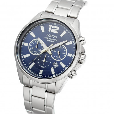 Lorus Men's Stainless Steel Blue Dial Bracelet Watch