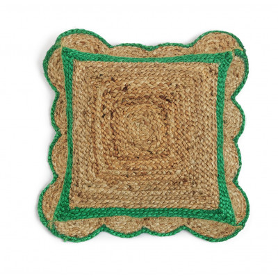Habitat Jute Scallop Cushion - Natural - 43x43cm
