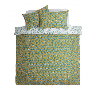 Habitat Sunburst Geo Green & Mustard Bedding Set - Single