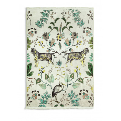 Habitat Jungle Print Green Flatweave Rug - 170x120cm