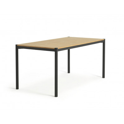 Habitat Caleb Oak Veneer 4 Seater Dining Table - Black