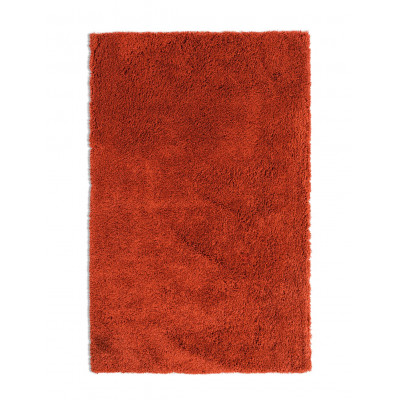 Habitat Noodle Plain Terracotta Shaggy Rug - 150x80cm